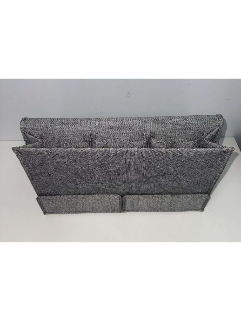 Bedside Caddy Gray Hanging Organizer W/ Power Strip Pocket Dorm Room Bunk Bed